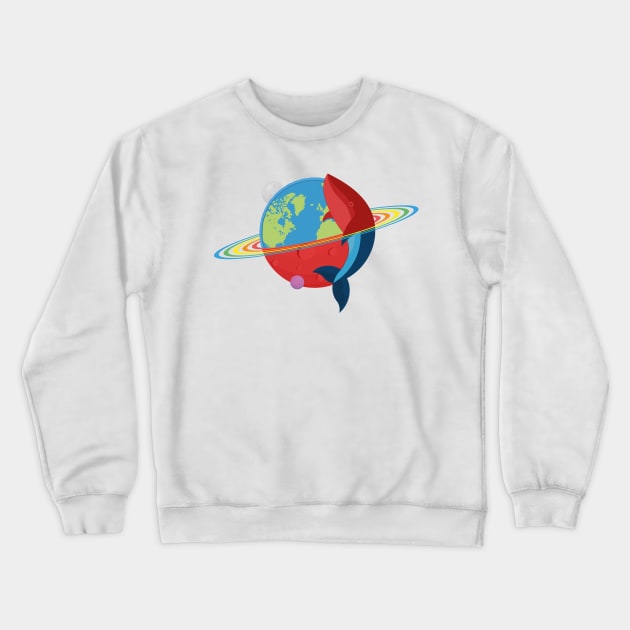 Whale from another planet Crewneck Sweatshirt by FunawayHit